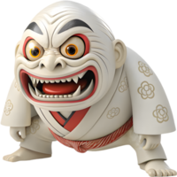 Japanese yokai terrifying ghost illustration . png