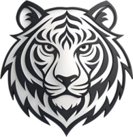 Powerful tiger logo clipart with sleek and dynamic design. . png
