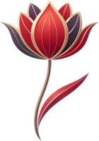 Simple and Abstract Tulip Artwork for Projects. . png