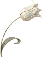 Digital Artwork of a Tulip with Modern Style. . png