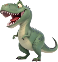Amusing T Rex Cartoon with a Happy Dino Theme. . png