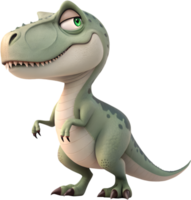 Happy Dinosaur Cartoon with a Smiling Expression. . png