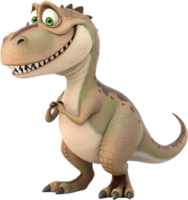Fun Tyrannosaurus Cartoon Character with Playful Expression. . png