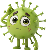 Funny Animated Virus with Unique and Charming Features. . png