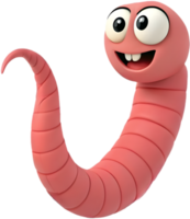 Fun cartoon worm with a lively personality for colorful artwork. . png