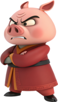 Zhu Bajie Pigsy Mythical Character Design for Digital Projects. . png