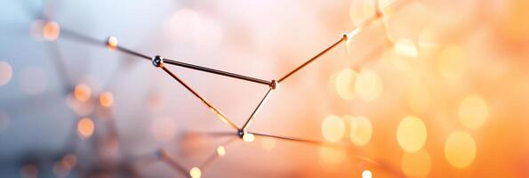 Abstract representation of molecular structures with a glowing background. photo