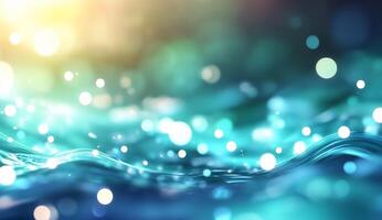Abstract representation of shimmering water with light reflections. photo