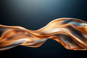 A flowing abstract design with metallic textures and smooth curves. photo