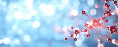 Molecular structure illustration with a blurred background. photo