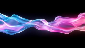 Abstract background of pink and blue smoke on black background photo