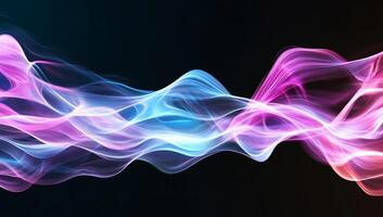 A vibrant abstract design featuring flowing waves of color. photo