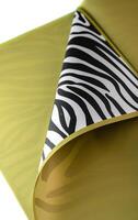 wrapping paper for flowers bouquets in 2 colors green and zebra pattern photo