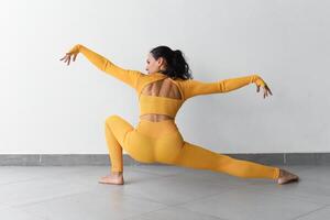 Side Lunge pose variation or Skandasana pose photo