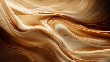 Abstract swirls of coffee or cappuccino. Detailed texture and color blending photo