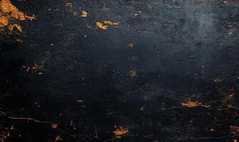 Dark textured surface with golden highlights photo