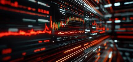 Fast-paced financial data display photo