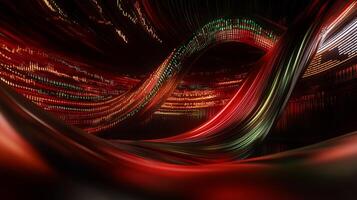 Abstract data flow, swirling lines of digital information photo