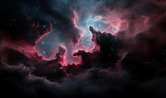 Cosmic nebulae swirling in deep space photo