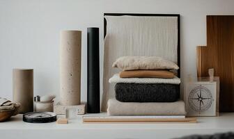 Minimalist display of neutral tones photo