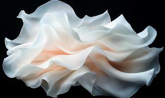 Abstract fabric folds in soft light photo