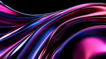 A pink and blue abstract background with waves photo