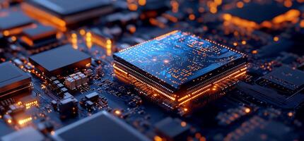 Advanced Circuit Board with Processor photo