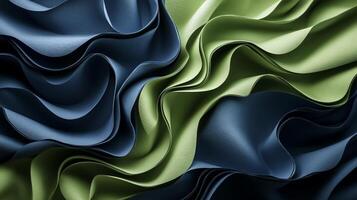 Abstract ripples of deep teal and sage green photo