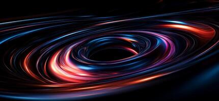 Abstract swirl background with blue and red lights photo