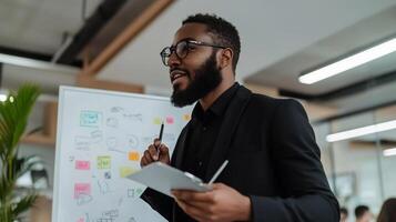 Man giving presentation photo