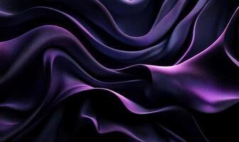 Deep purple, wavy fabric folds photo