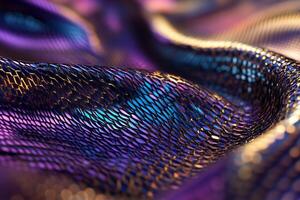Abstract iridescent mesh fabric texture photo