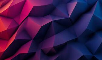 Abstract low-poly background with vibrant red and blue gradients photo