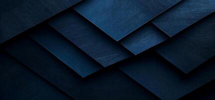 Abstract dark blue geometric shapes overlapping in a diagonal pattern photo