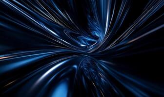 Dark blue, swirling, abstract fractal art photo
