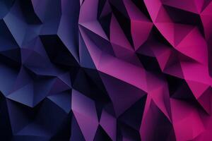 Abstract dark purple and blue low-poly background photo