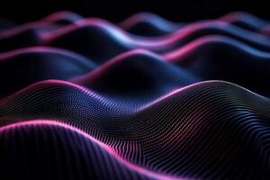 Abstract glowing wave pattern photo