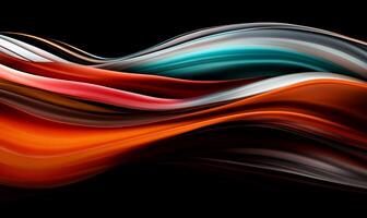 Abstract dynamic flowing ribbons photo