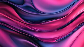 Abstract vibrant fluid forms in fuchsia, purple, and blue. Flowing, dynamic, and smooth photo