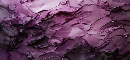 Textured purple abstract art with deep hues and impasto brushstrokes photo