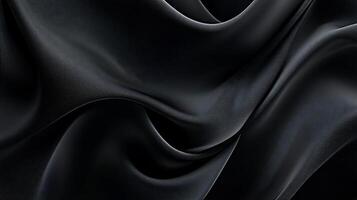 Dark, flowing fabric with elegant, smooth curves and subtle sheen photo