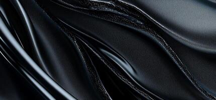 Dark, flowing fabric with subtle texture photo