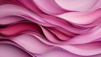 Abstract pink waves, flowing curves, smooth texture photo