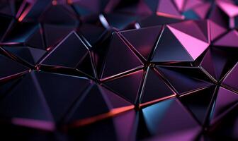 Dark, metallic, triangular abstract texture photo