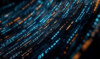 A digital background with many lines of code photo