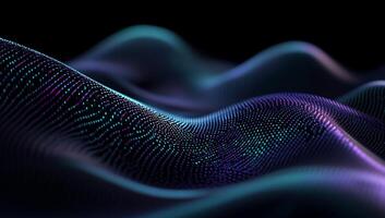 Abstract flowing data visualization with vibrant hues photo