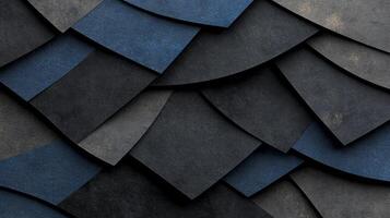 Overlapping dark blue and gray textured squares photo