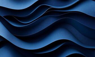 Abstract blue wave patterns, layered design photo