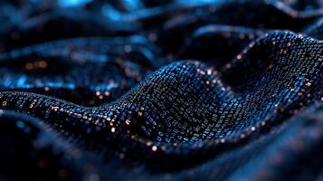 Abstract digital wave of data, flowing code photo