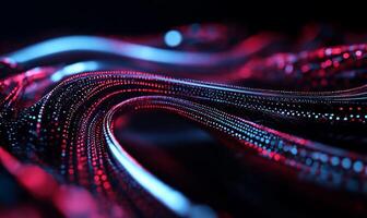 Abstract digital background with red and blue lights photo